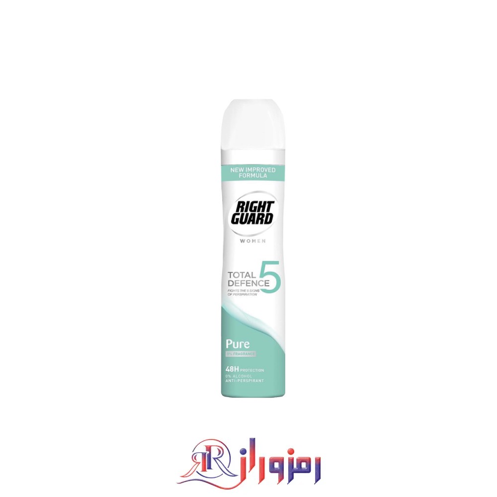 اسپری ضد تعریق زنانه رایت گارد مدل pure حجم 250 میل،خرید و قیمت اسپری ضد تعریق زنانه رایت گارد مدل pure حجم 250 میل